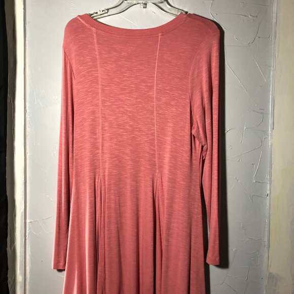 Soft Surroundings M Peach Long Sleeve V-Neck Tunic - Picture 6 of 8